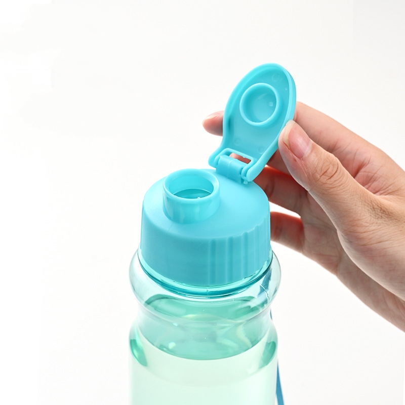 プラスチック製の水筒ポータブルスポーツカップ落下防止ロープ付 - Coffee Equipment Dropshipping のレビューと価格