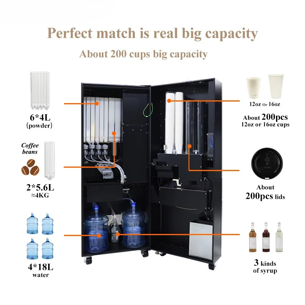 コイン式業務用コーヒー自動販売機、自動カップ排出、空焚き防止 - Coffee Equipment Dropshipping のレビューと価格